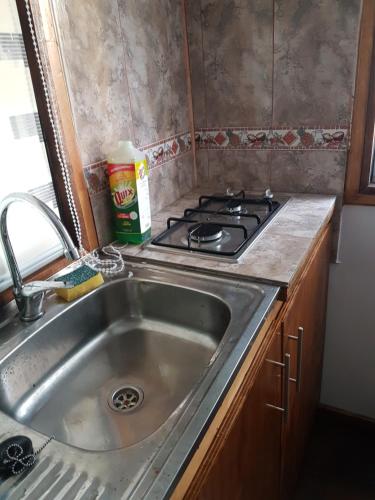 Kuchyň nebo kuchyňský kout v ubytování Cabañas PUREVA