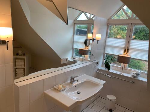 Koupelna v ubytování Familiensuite in Villa