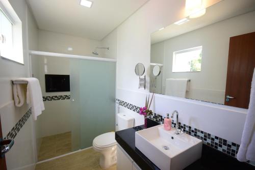 Phòng tắm tại Quintas do Arraial Guest House