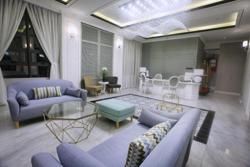 Χώρος καθιστικού στο Stanton Hotel