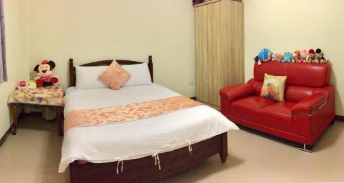 Una cama o camas en una habitación de 宜蘭樂活小屋