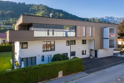an aerial view of a building at ImPuls | aparts in Schladming