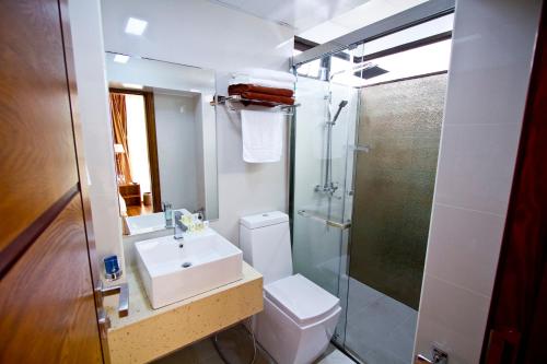 A bathroom at Dreams Grand