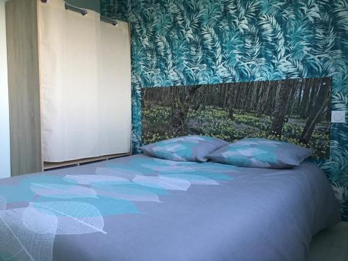 Postel nebo postele na pokoji v ubytování Gîte aux Portes d'Aubrac