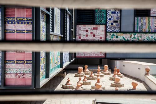a chess set on a table in a store at HOTEL TRIANA MONTALVAN in Seville