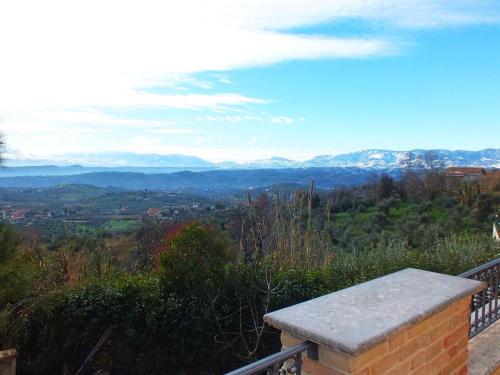 a view of the mountains from the balcony of a house at B&B Sweet Dreams in Pescara