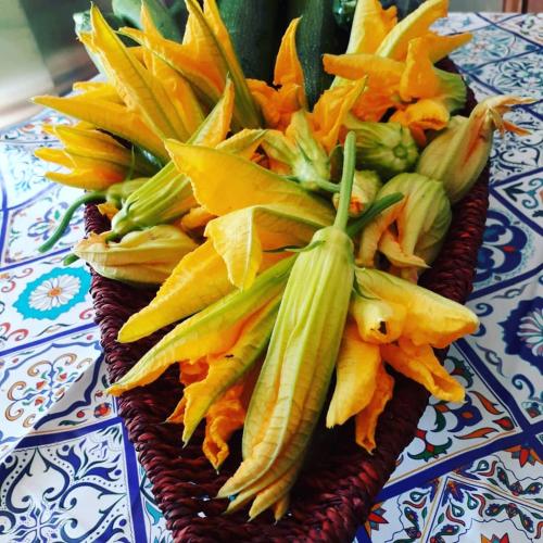 a bunch of vegetables on top of a table at Masseria boutique b&b in Montella