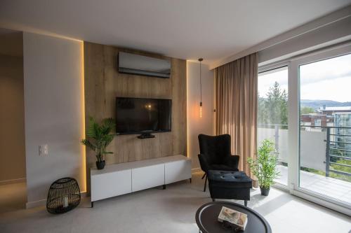 Μια τηλεόραση ή/και κέντρο ψυχαγωγίας στο Apartamenty Rynek w samym centrum Ustronia - Dream Apart