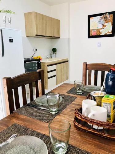 Itá Apartにあるキッチンまたは簡易キッチン