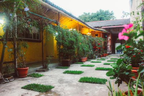 Garden sa labas ng El Patio de Don Moncho
