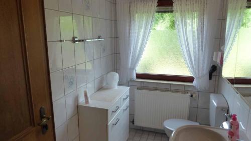 Koupelna v ubytování Ferienwohnung Rihm