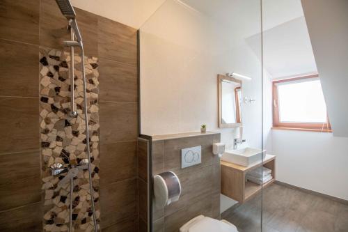 Koupelna v ubytování Guesthouse Stari Mayr