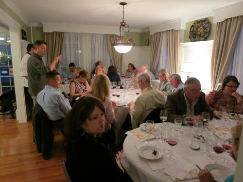 a group of people sitting at a dinner table at Victoria Inn in Hampton