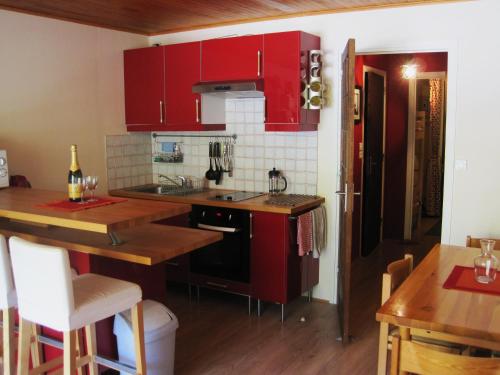 Kuchyň nebo kuchyňský kout v ubytování Apartment Super Venosc