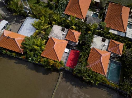 Pemandangan dari udara bagi The Sawah Resort & Villa