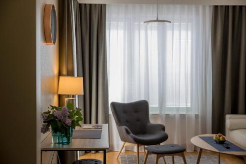 Χώρος καθιστικού στο Hotel Epoque & Apartments