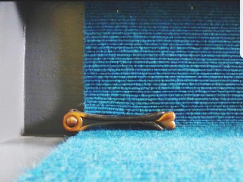 a pair of scissors sitting on top of a blue carpet at Lady Charlotte's Loft in Schull