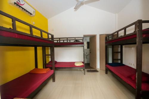 Un ou plusieurs lits superposés dans un hébergement de l'établissement Red Door Hostel Anjuna
