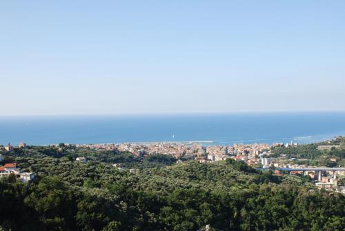 a view of a city from the top of a hill at Villa Rocca Leivi in Leivi