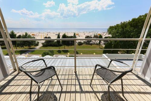 En balkon eller terrasse på Rannahotell