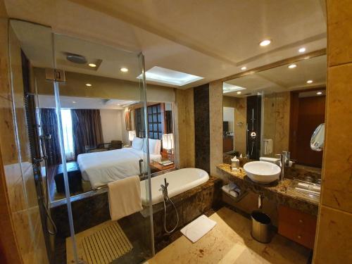 Koupelna v ubytování Radisson Blu Plaza Delhi Airport