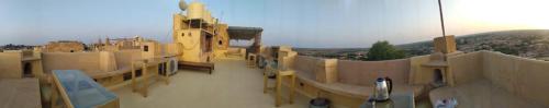 a view of a building with a view at Fort Villa in Jaisalmer
