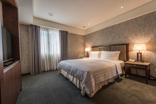 Katil atau katil-katil dalam bilik di Royal Biz Taipei Hotel