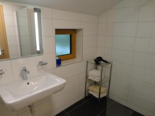Koupelna v ubytování Haus Sageler