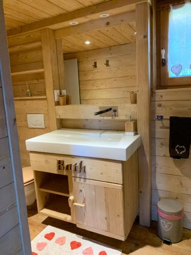 Koupelna v ubytování Chalet Tannenduft