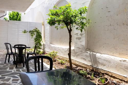 Κήπος έξω από το Stratos Apartments & Studios 