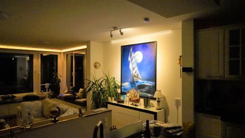 Schwimmendes Haus Robby IIにあるシーティングエリア