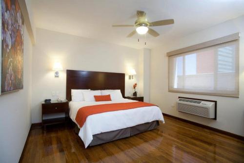 Cama o camas de una habitación en Hotel Plaza Chihuahua