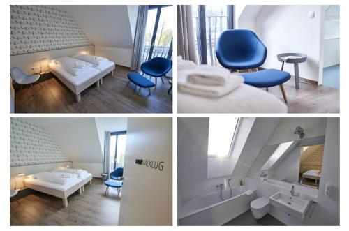 Postel nebo postele na pokoji v ubytování Radhotel am Gleis