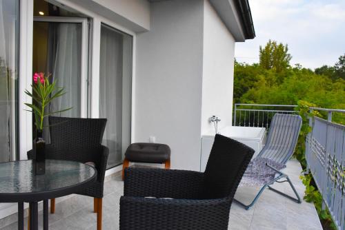 Balkón nebo terasa v ubytování Apartma med oljkami - Portorož
