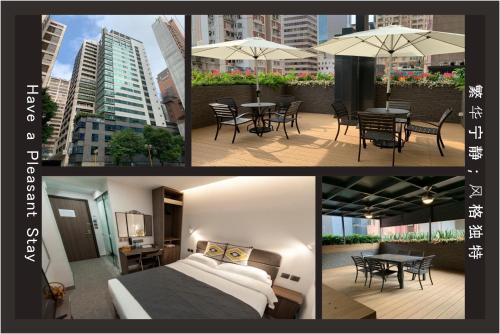 a collage of photos with a view of a city at MK STAY - formerly HOTEL MK in Hong Kong