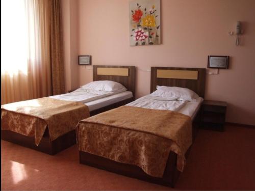 Habitación con 2 camas en una habitación en PLAISIR, en Ploieşti