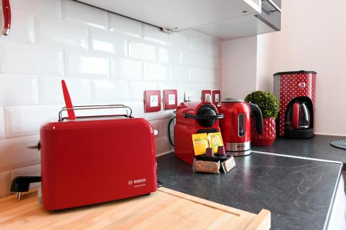 Dapur atau dapur kecil di Appart Cosy Brest (les Capucins)