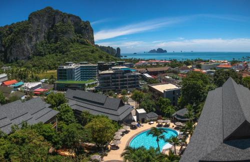 an aerial view of a resort with a swimming pool at Holiday Inn Resort Krabi Ao Nang Beach, an IHG Hotel in Ao Nang Beach