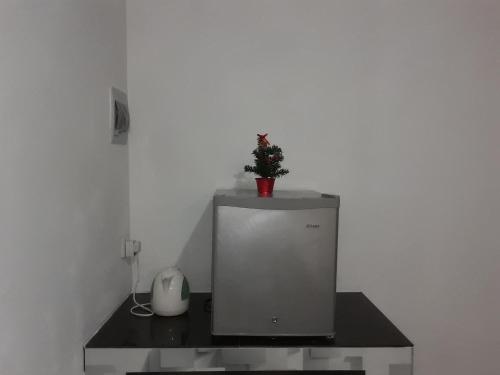 a small plant sitting on top of a refrigerator at Villa Sidu in Induruwa