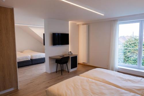 Katil atau katil-katil dalam bilik di Hotel Den Briel