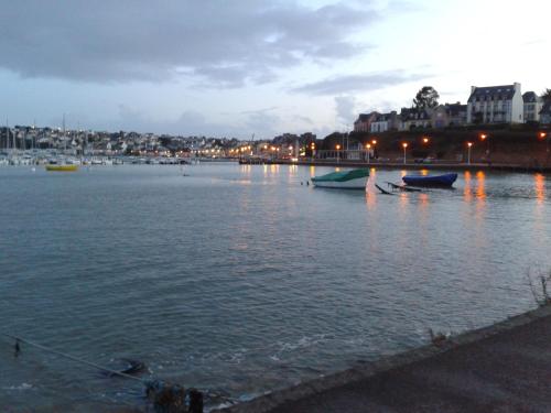 a large body of water with boats in it at Gite d'artiste 50m de la mer in Camaret-sur-Mer
