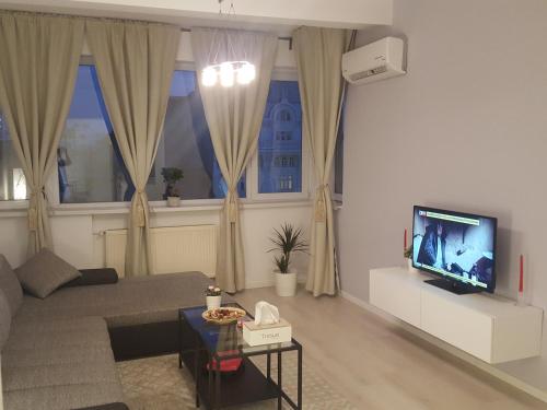 TV tai viihdekeskus majoituspaikassa Diamond Apartments
