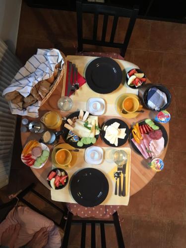 Možnosti snídaně pro hosty v ubytování Guest House K74