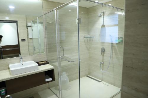 Koupelna v ubytování Grand Heritage Narmada Jacksons