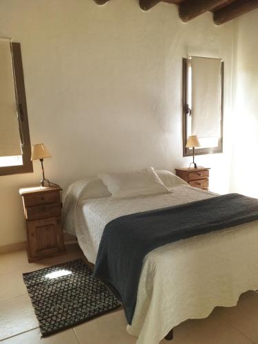 1 dormitorio con 1 cama grande y 2 mesitas de noche en Viamonte Rest Depto en Ciudad Lujan de Cuyo