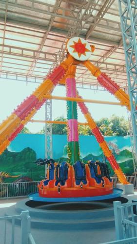a roller coaster ride in a theme park at Grand Town Hotel Mandai in Makassar