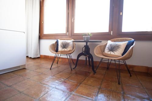 Χώρος καθιστικού στο Apartamentos Casa del Aceite