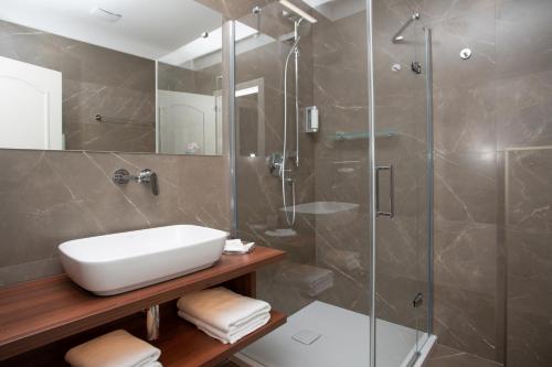 Koupelna v ubytování Hotel Anna