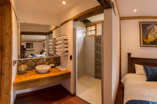 Hosteria Caballo Campanaにあるベッド