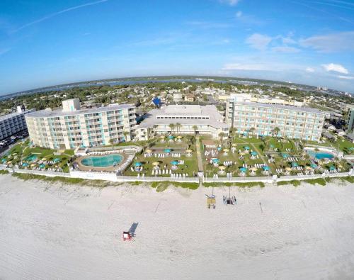 an aerial view of a resort on the beach at Perry's Ocean-Edge Resort in Daytona Beach